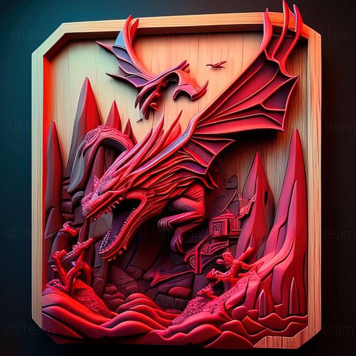 3D model Trials of the Blood Dragon game (STL)